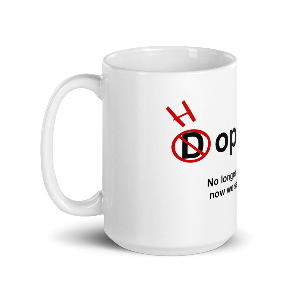 White glossy Hopeboyz mug